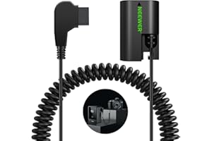NEEWER D Tap to LP-E6NH - Batería Falsa con Cable para batería de Montaje en V, Fuente de alimentación Continua Estable para Canon EOS R5 C R6 R7 5D II III IV 6D II 7D II 60D 60Da 70D 80D 90D XC10