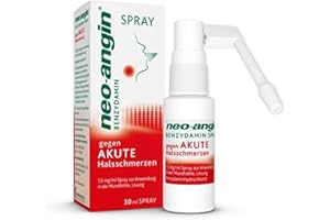 ‎NEO-ANGIN neo-angin Benzydamin Spray gegen akute Halsschmerzen | Bekämpft die Entzündung und wirkt abschwellend | Für Erwachsene & Schulkinder | zuckerfrei | 30 ml