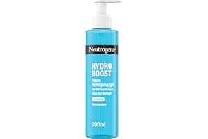 ‎NEUTROGENA Neutrogena Hydro Boost Aqua Reinigungsgel Parfümfrei, klärende Gesichtsreinigung mit feuchtigkeitsspendender Hyaluronsäure, sanfter Make-up Entferner für alle Hauttypen 200 ml