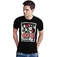 Quote Marshals AC DC_02 Printed Round Neck Black T-Shirt for Men's