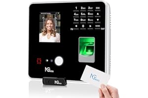 NGTeco Clock in Machine, MB2 Time Clocks for Employees Small Business with Face, Fingerprint, RFID, PIN Punching in One, Office Time Card Machine with APP for iOS Android (0 Monthly Fee)