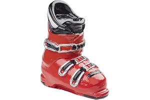 CREATIV DISCOUNT Miniatur-Skistiefel, Größe ca. 4 cm, rot