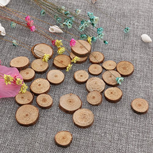 ROSENICE 100 Stück Holzscheiben DIY Geburtstag Hochzeit Dekoration Confetti Konfetti 1.5-3CM - 3