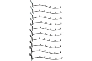 KOMIRO 10Pcs Slat Wall Slatwall Chrome Hooks Arm Retail Shop Display Hanger 8" with 5 Balls