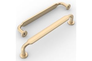 Amerdeco 10 Stück Möbelgriffe Gold Schrankgriffe Küchengriffe 128mm Lochabstand Schubladen Griffe Schubladengriffe Griffe für Küchenschränke Kleiderschrank UK0071