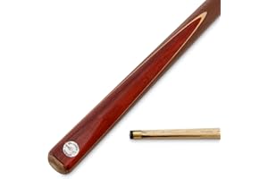 Funky Chalk PRO147 JUNIOR CHAMPION 42 Inch Traditional 2pc Machine Spliced Pool Snooker Cue with Matching Ash Grain and 9.5mm Leather Tip