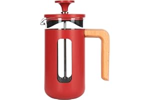 La Cafetière Pisa Cafetière en acier inoxydable 3 tasses Rouge