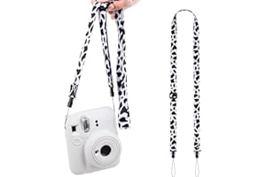 VOVMOEYA Sangle Appareil Photo pour Enfants, Sangle de Cou pour Appareil Photo pour Enfants, Lanière Appareil Photo pour Fujifilm Instax Mini Sony ZV-E10 ZV-1 ZV-1F Canon R50 M50 Nikon – Lait