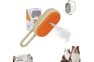YongSral 2 Pezzi Spazzola a Vapore per Gatti, 3 In 1 Spazzola a Vapore per Cani, Steamy Cat Brush, Spazzola Gatto con Vapore, Spazzola per Gatti con Vapore, Adatto per Massaggio, Cura e Depilazione