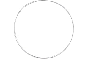 TIABELLE Women's Wire Necklace 5 Rows Made of Stainless Steel (Plastic-Coated) with Titanium Bayonet Clasp - Skin-friendly & Lightweight - Choice of Length: 40 cm / 42 cm / 45 cm / 50 cm