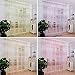 1M*2M Romantic Curtains Voile Tulle Flower Door Valances Panel Window Balcony for Home Decor (Purple)