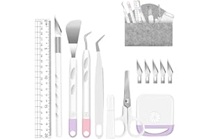 IMNBEST Accessori per plotter, 13 pezzi di strumenti per diserbo in vinile per Cricut Silhouette Weeder Silhouette accessori, set di plotter per plotter da diserbo, cammei, scritte, creazione fai-da-te