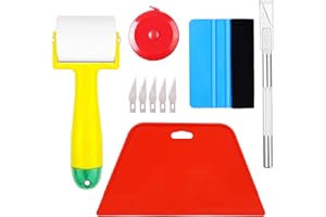 Ewrap Wallpaper Smoothing Tools Wallpaper Hanging Kit with Red Squeegee, Seam Roller, Tape Measure