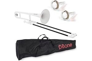 pBone Kunststoff Posaune weiß mit Tasche und Mundstück