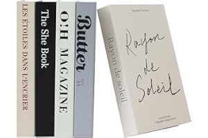 5 Pcs Fake Books for Decoration, Luyseyha Decorative Books for Coffee Table Decor, Room Decor Aesthetic, Faux Books Decor for Bookshelf, Shelf, Hollow Home Decor Books for Bedroom Room, Living Room