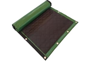 LTCANOPY Sound Barrier - Pared insonorizada, para reducir el ruido en sitios de construcción, carreteras, fábricas, campos deportivos, aislamiento acústico, aislamiento acústico, 200 x 100 cm (verde)