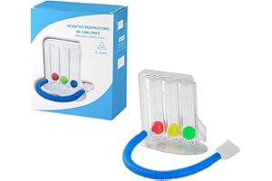 KIUIOM Esercizio Respiratorio per Polmoni,Sistema di Allenamento Respiratorio a 3 Camere,Trainer Polmonare,Apparecchio per Esercizi di Respirazione per la Funzione Polmonare e Logopedia con 3 Palline