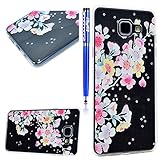 FESELE Silikon Schutzhülle für [Samsung Galaxy A5 2016] Dünn Transparent Silikon Tasche Handy Cover Schutzhülle [Bunt Blume], Samsung Galaxy A5 2016 Bunt Niedlich Kreative Muster Malerei Weich TPU Case Durchsichtig Crystal Case Tasche Flexible Soft Back Cover Gummi Telefonkasten Kratzfeste Scratch-Resistant Etui Bumper für Samsung Galaxy A5 2016 + Blau Eingabestift Stylus Touch Pen-Bunt Blume
