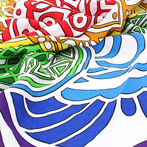 Strandtuch Mandala Wandtuch Beach towel runderes Umschlagtuch Schal für Sommer Tischdeck Beach Picknick Teppich Yoga-Matte Indischen Handtuch Polyester-/Chiffonstoff Dünn - 7