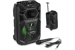 FENTON CASSA AMPLIFICATA PORTATILE ATTIVA 100W 8" BLUETOOTH + BATTERIA RICARICABILE + MICROFONO WIRELESS + USB MICRO SD + TELECOMANDO