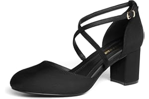 DREAM PAIRS Women's Heels Close Toe Dress Heels Comfortable Dress Court Shoes for Women SDPU26002W