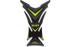 Resin Bike Stickers 3D Motorcycle Compatible With Kawasaki Ninja ZX6R 2007-2008. Tank Protector Protection from Bumps and Scratches. Resin Stickers - Carbon Fiber Effect - Gadget Moto