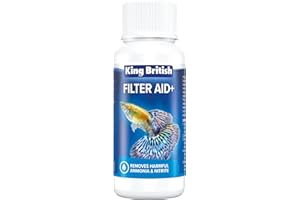 King British – Filter Aid+ 100ml – For Cleaner & Clearer Water – Boosts the Aquarium’s Biological Filter – Removes Harmful Ammonia & Nitrite – For Coldwater, Tropical & Marine Aquariums