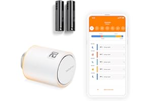 Netatmo Podłączana i Inteligentna Głowica Termostatyczna, Akcesorium do Inteligentnego Termostatu i do Zbiorowego Pakietu Grzewczego, NAV -PL