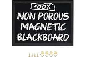 Umtiti Blackboard Magnetic Board, 17.7" x 23.6"(45cm x 60cm), Pine Wood Framed Rustic Vintage Decor. Chalkboard for Wedding, Kitchen, Bar, Restaurant, Menu for Home(HB-BK-4560)