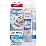 UniBond 2046694 RE-NEW, White Silicone Sealant for Kitchen & Bath, One-Step Bathroom Sealant Renewal, Waterproof Bath Sealant