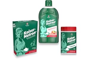 Kaiser Natron Haushalts Angebot | Natron Pulver 250g + Natron Tabletten 100g + Natron Spülmittel 500ml | für Küche und Haushalt, für die Großreinigung + Zama4Zingo Karte