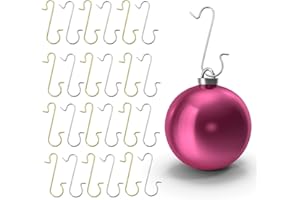 happymas 100x Haken Weihnachtsbaum - Baumhaken Weihnachtsbaumhaken in Gold und Silber: S-förmige Aufhänger für Christbaumkugeln und Weihnachten (100x)