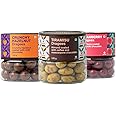 Entisi Premium Chocolate Coated Crunchy Hazelnut, Tiramisu & Cranberry Dragees Jar - (120g Each, Pack of 3)