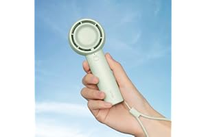 JISULIFE Mini Ventilatore Portatile - Design Sicuro Senza Pale, Potente Ventilatore Turbo Portatile con 5 Velocità, Tempo di Raffreddamento Massimo di 16 Ore, Piccola Tasca per Viaggi/Lash