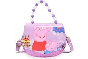 SWZY Sac à Bandoulière de Dessin Animé, Pink Pig Sac Bandoulière, Petit Sac à Main pour Enfant, Sac à Main Pratique et Mignon(18 * 15 * 7cm)