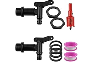 Doafoce 2 Piezas 3/4 Grifo de Plástico para Cubo de Lluvia, Adaptador de Grifo de Jardín para La Industria del Jardín