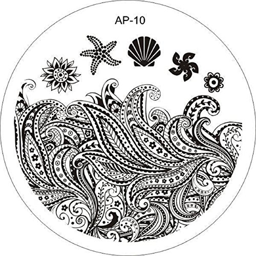 Susenstone Starfish & Shell Theme Nail Art Stamp Template Image Plate