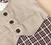 Baby Boy Wedding Christening Formal Birthday Party Tuxedo Suits Bodysuit Outfit Clothes (12-18 Months, Khaki)