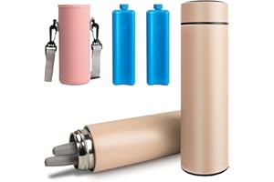 OMOOJEE Insulin Pens Cooler Travel Case, TSA Approved Medicine Cooler with 2 Biogel Ice Pack, Diabetic Insulin EpiPen Carry Case (Pink)