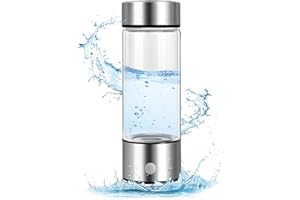 SIEREOLLY Botella de agua de hidrógeno, 420 ml, recargable, portátil, generador de agua de hidrógeno, con tecnología SPE y PEM, para el hogar, viajes, oficina, fitness, bebida
