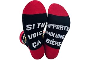FLYWORLD Chaussettes fantasie Noël Chaussettes Drôles Chaussettes Courtes Fantaisie Cadeaux Nouveauté pour Les Amateurs Homme Femme Couple Funny Socks