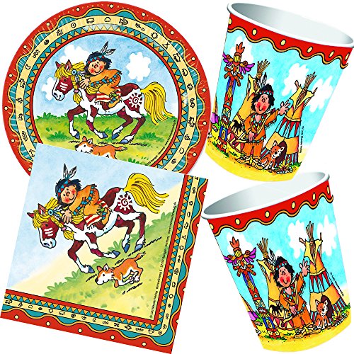 8 Partytüten * INDIANER YANUK * für Geburtstagsfeier oder Mottoparty // Kinder Geburtstag Party Loot Bags Geschenktüte Motto Wilder Westen - 2