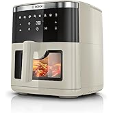 Bosch, Air Fryer Series 6, 7.2L, Window, Cream, MAF671C0 | Control the cooking of your dishes at all times thanks to its illu