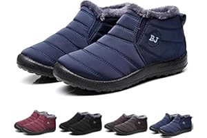 WIWIDANG Hokuto Boojoy Winter Boots, Men and Women's Winter Snow Boots, Fur Lining Waterproof Slip On Outdoor Warm Ankle Boots