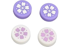 CICIGLOW Lot de 4 Capuchons de Poignée de Pouce Mignons pour Capuchons de Joystick de Remplacement en Silicone Souple Anti-dérapant, Légers et Fins, Compatibles avec Lite