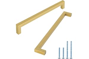 LONTAN 6 Pezzi Maniglie per Mobili da Cucina 320mm Maniglie Cucina Maniglie Armadio Maniglie Cassetti Maniglia Ottone Acciaio Inox Maniglie per Mobili Vintage Maniglie per Sportelli Cucina