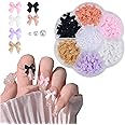 MAYCREATE® Colorful Bow-Knot Nail Stud Rhinestones Crystal, 3D Bow-Knot Colorful Nail Charms Set for Women Girls Acrylic Butterfly Nails Design DIY Manicure Decoration