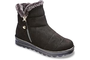 Chums Ladies Wide Fit Faux Suede Thermal Lined Boots Winter Boots Stylish & Warm Women's Boots