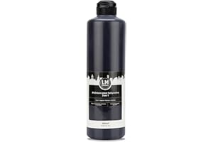 LM-Kreativ Peinture pour Baignoire 3 en 1 2K 500 ml - Noir - Pour Carrelage, Salle de Bain, Baignoires, Receveurs de Douche et Lavabos - Haut Pouvoir Couvrant