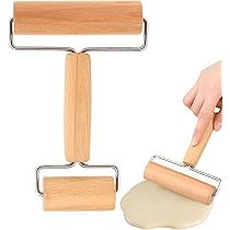 Set Di 2 Mattarelli In Legno Di Faggio – Piccolo E Medio Per Pizza, Pasta Fresca E Gnocchi - 3